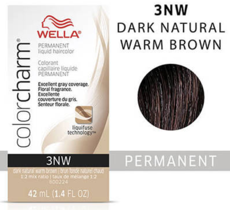 Wella (Liquid) Colour Charm - (NW) NATURAL 3NW Dark Natural Warm Brown 42ml / 1.4oz