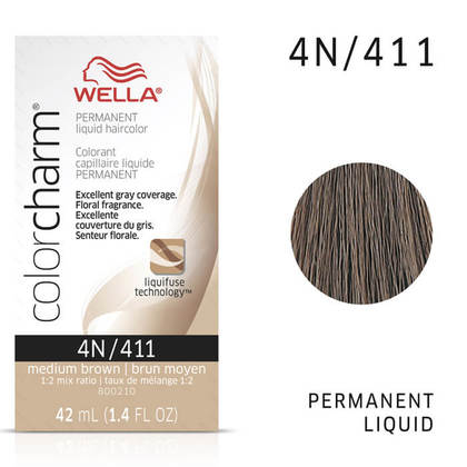 Wella (Liquid) Color Charm - (N) Natural 4N/411, 42ml 1.4oz