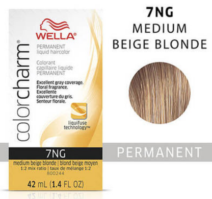 Wella (Liquid) Color Charm - (NG) GOLD 7NG Medium Beige Blonde 42ml / 1.4oz