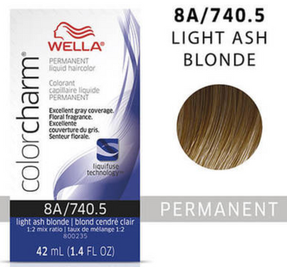 Wella (Liquid) Colour Charm - 8A / 740.5 Light Ash Blonde 42ml 1.4oz