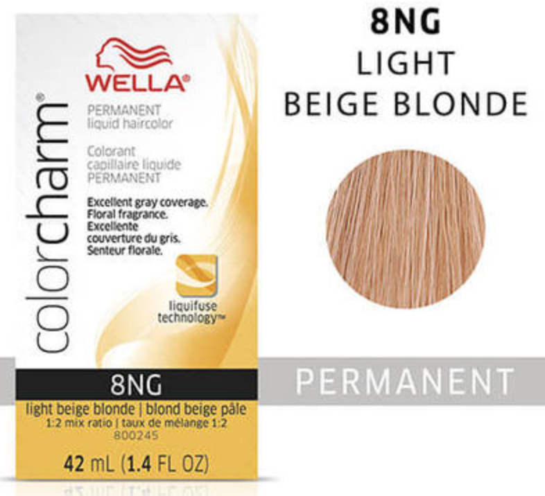 Wella (Liquid) Color Charm - (NG) GOLD 8NG Light Beige Blonde 42ml / 1.4oz