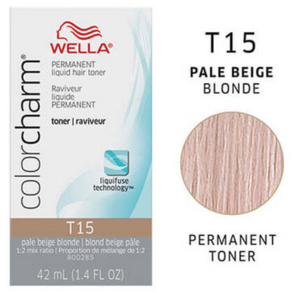 Wella (Liquid) Color Charm - Toner T15 Pale Beige Blonde 42ml 1.4oz