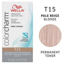 Load image into Gallery viewer, Wella (Liquid) Color Charm - Toner T15 Pale Beige Blonde 42ml 1.4oz
