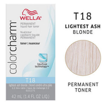 Wella (Liquid) Color Charm - Toner T18 Lightest Ash Blonde 42ml 1.4oz