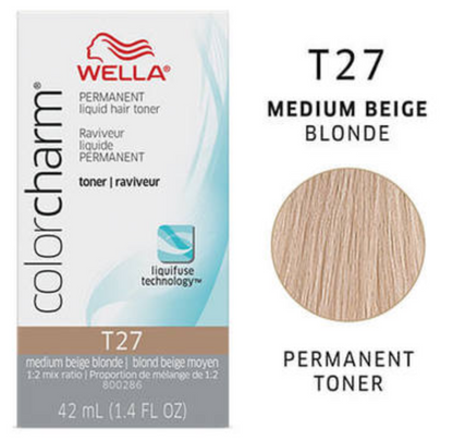 Wella (Liquid) Color Charm - Toner T27 Medium Beige Blonde 42ml 1.4oz