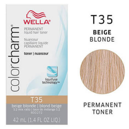 Wella (Liquid) Color Charm - Toner T35 Beige Blonde 42ml 1.4oz